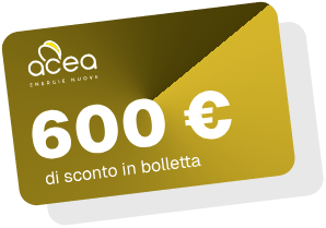 600 € di sconto in bolletta